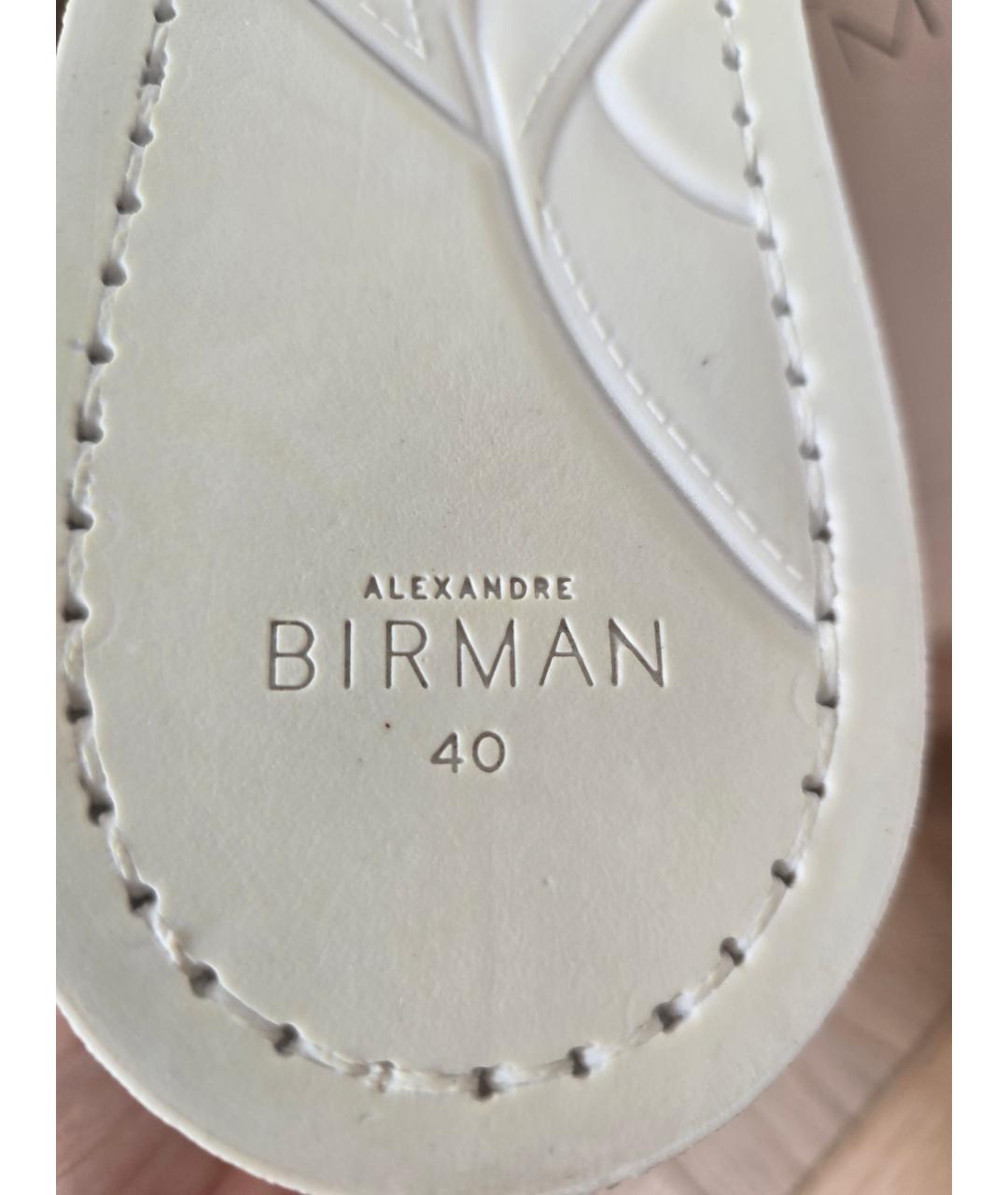 ALEXANDRE BIRMAN Белые кожаные слипоны, фото 9