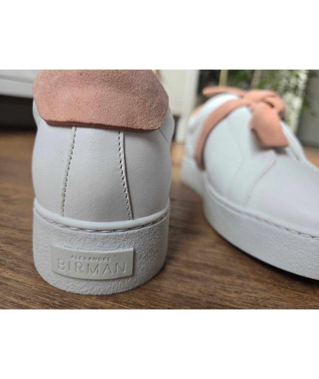 ALEXANDRE BIRMAN Белые кожаные слипоны, фото 5