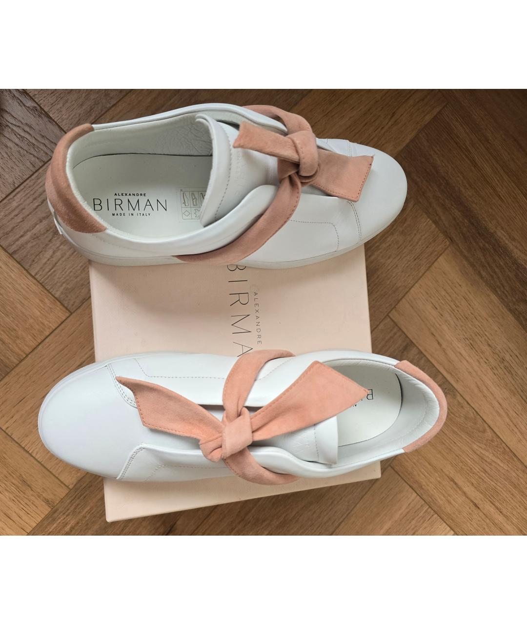 ALEXANDRE BIRMAN Белые кожаные слипоны, фото 4
