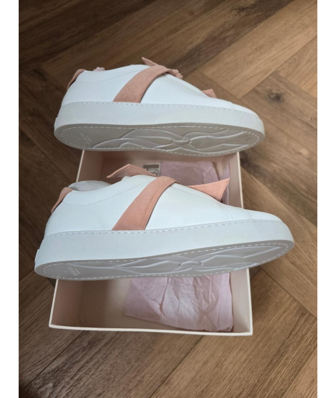 ALEXANDRE BIRMAN Белые кожаные слипоны, фото 10
