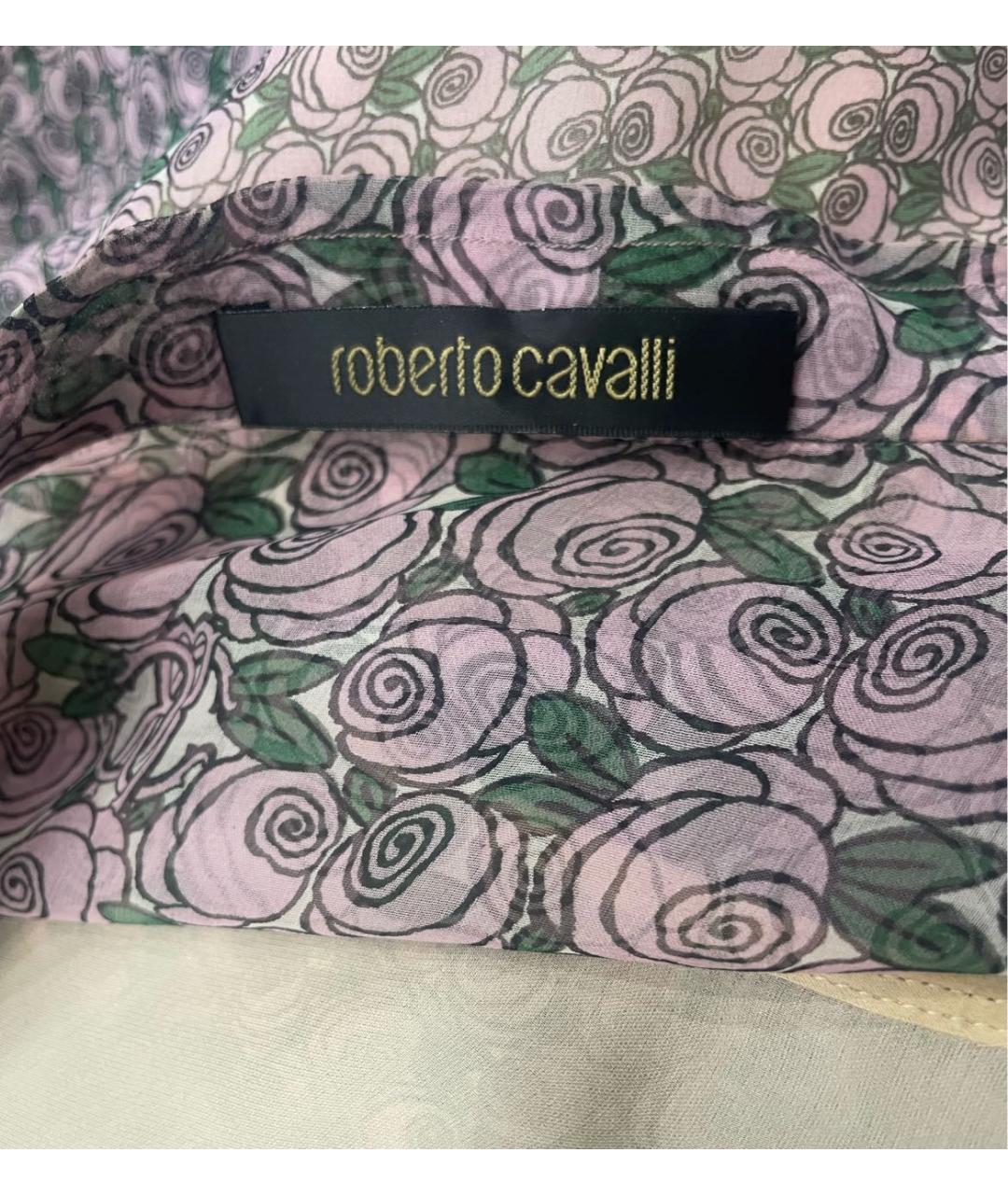 ROBERTO CAVALLI Розовое шелковое коктейльное платье, фото 4