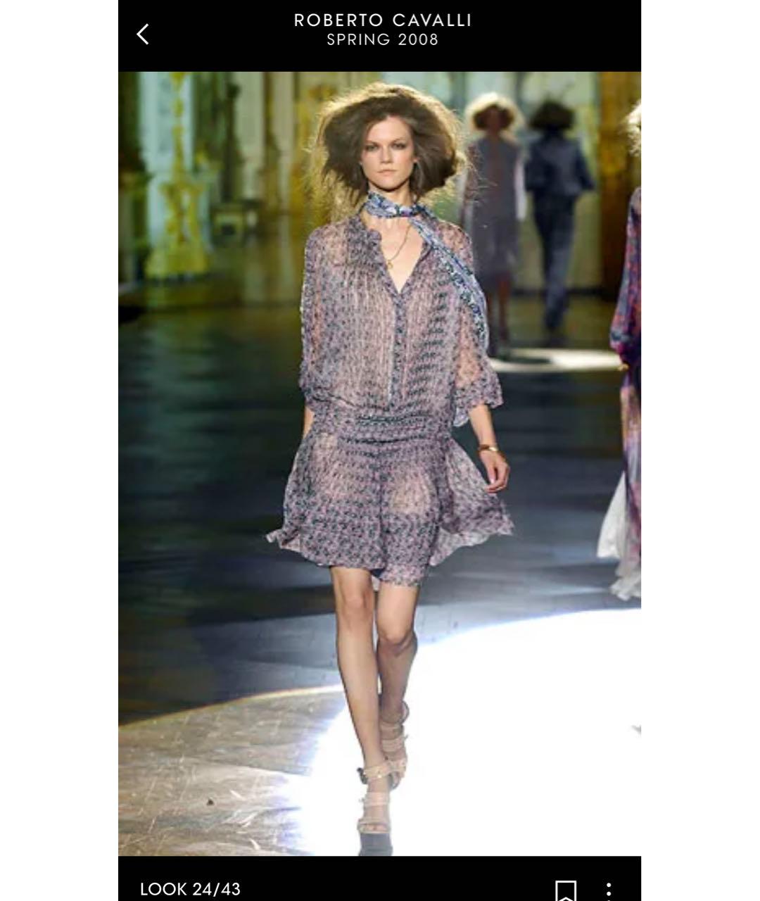 ROBERTO CAVALLI Розовое шелковое коктейльное платье, фото 3