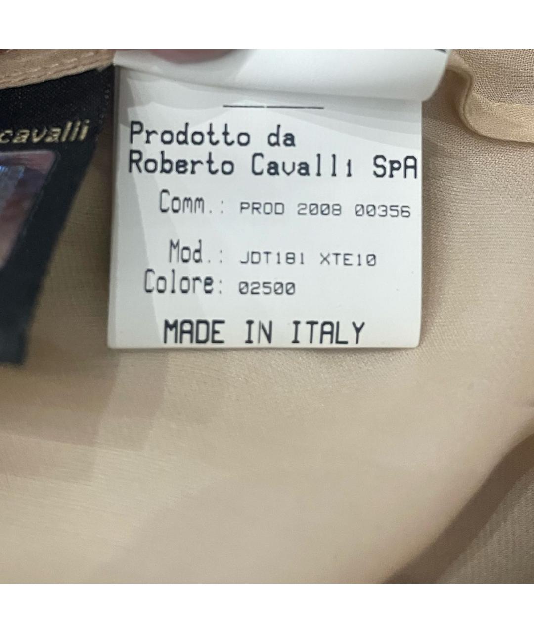 ROBERTO CAVALLI Розовое шелковое коктейльное платье, фото 8