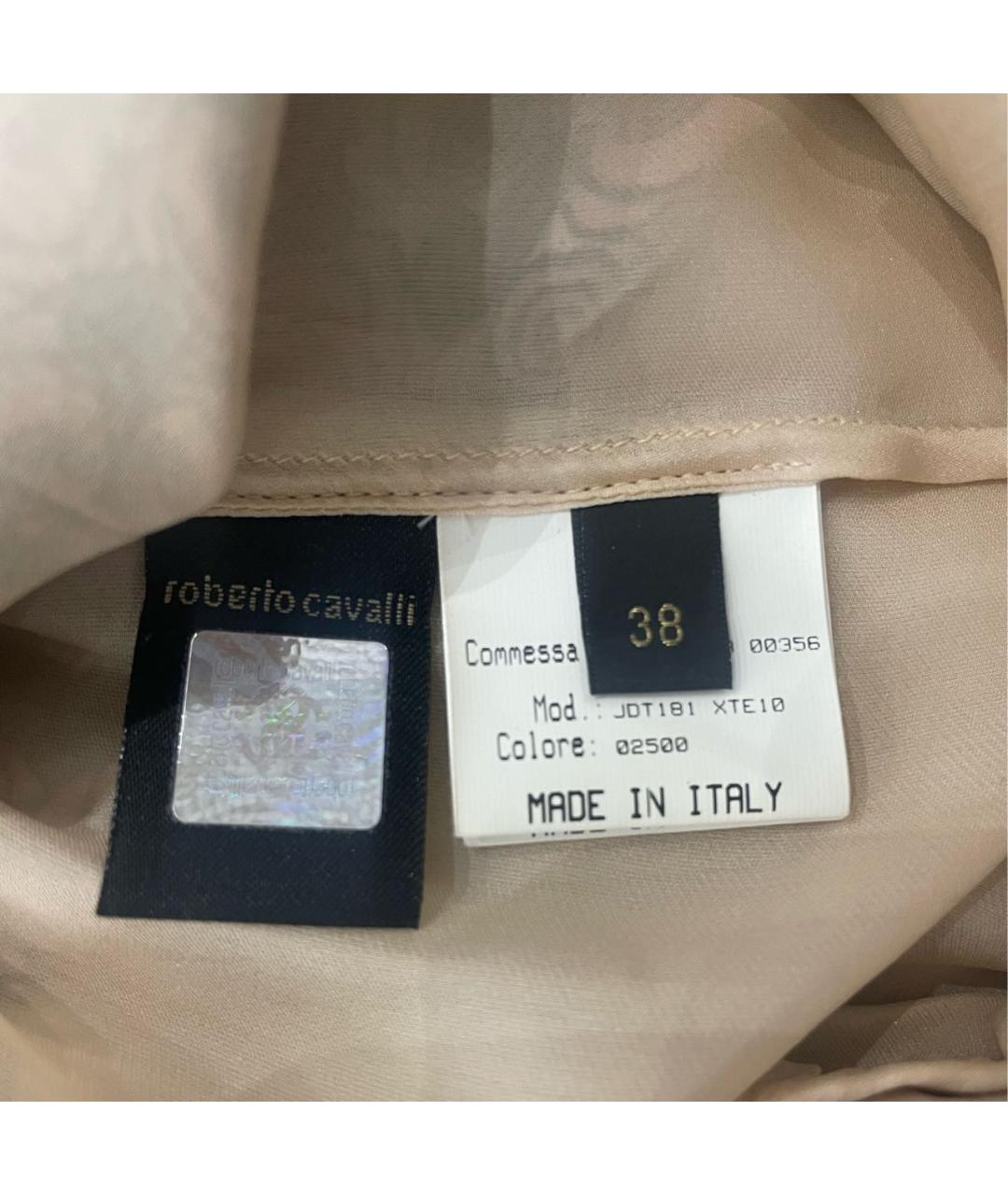 ROBERTO CAVALLI Розовое шелковое коктейльное платье, фото 5