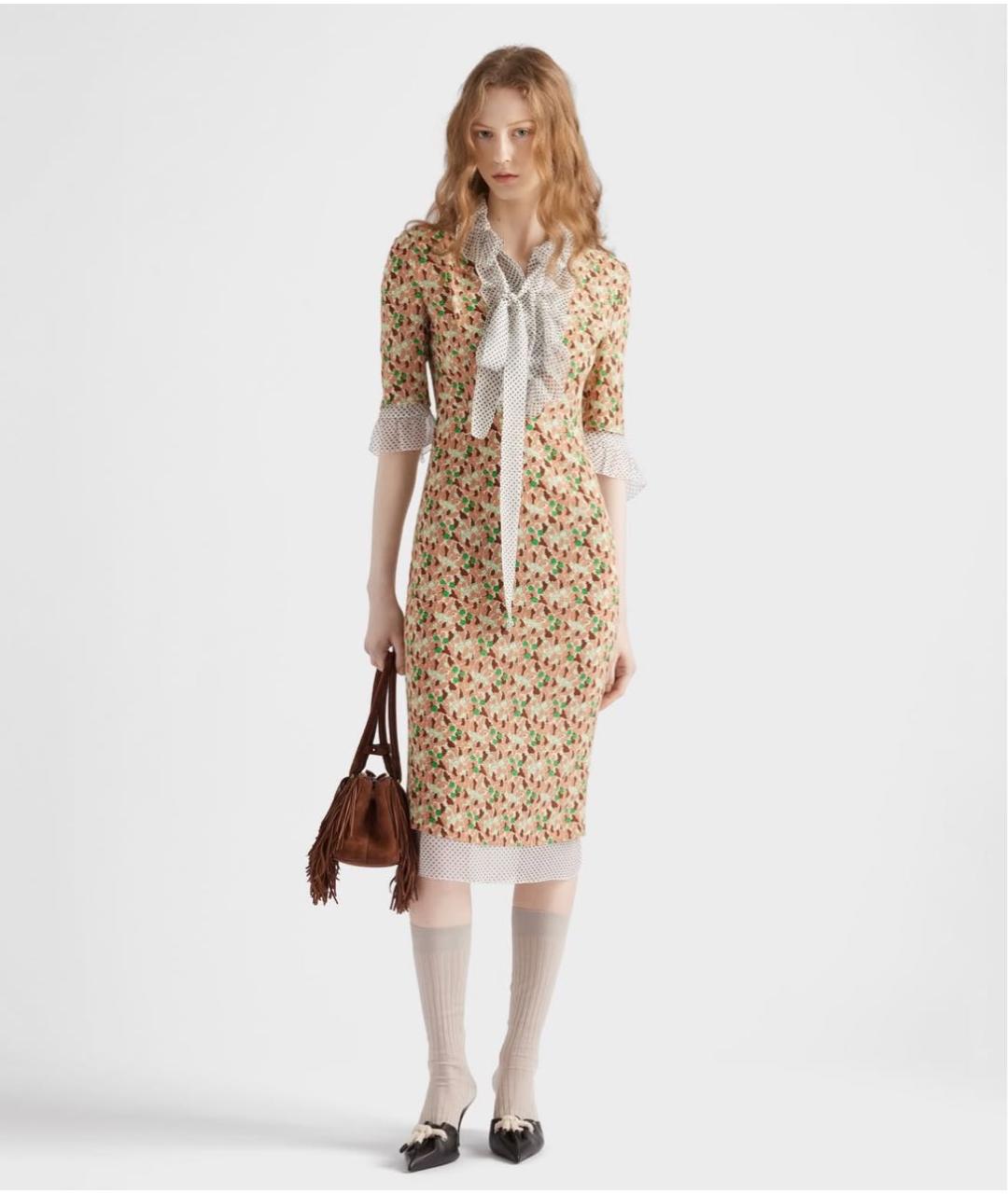 PRADA Шелковое повседневное платье, фото 2