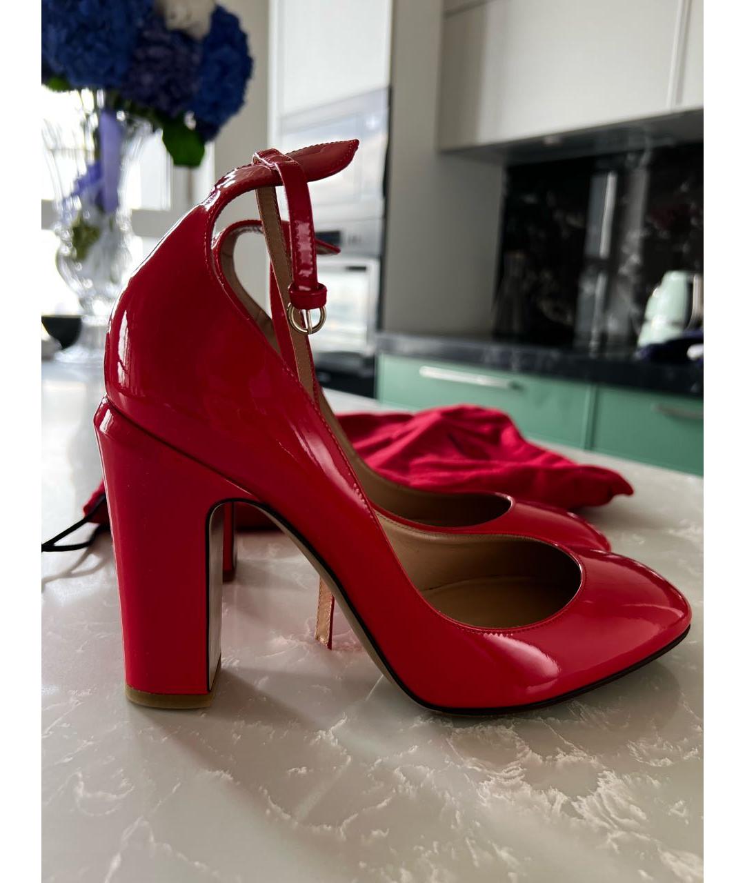 VALENTINO Красные кожаные туфли, фото 6