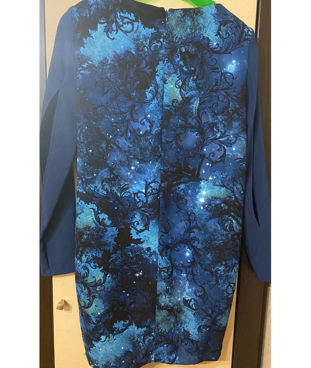 VERSACE JEANS COUTURE Темно-синее полиамидовое коктейльное платье, фото 2