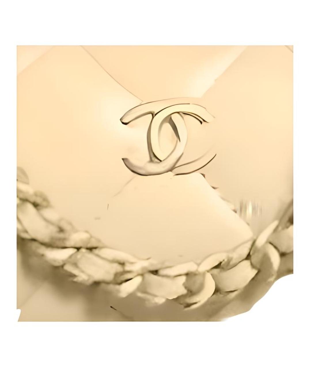 CHANEL Желтая кожаная косметичка, фото 3