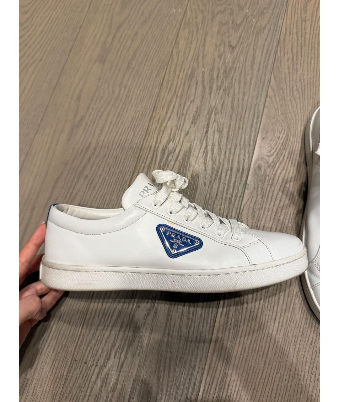 PRADA Белые кроссовки, фото 6