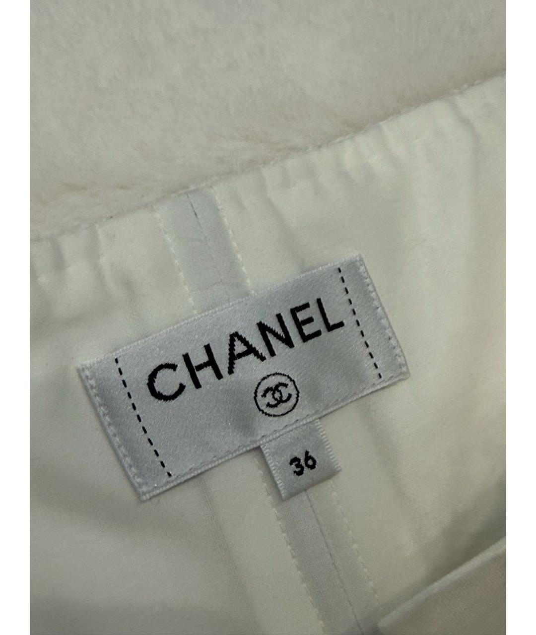 CHANEL Белые твидовые шорты, фото 6