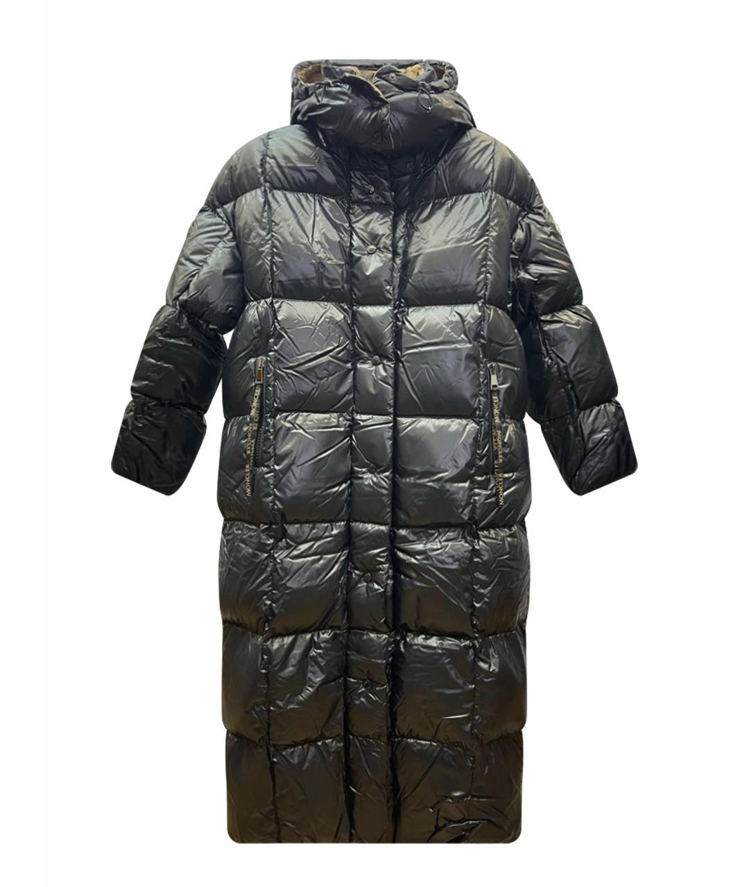 MONCLER Черный нейлоновый пуховик, фото 7