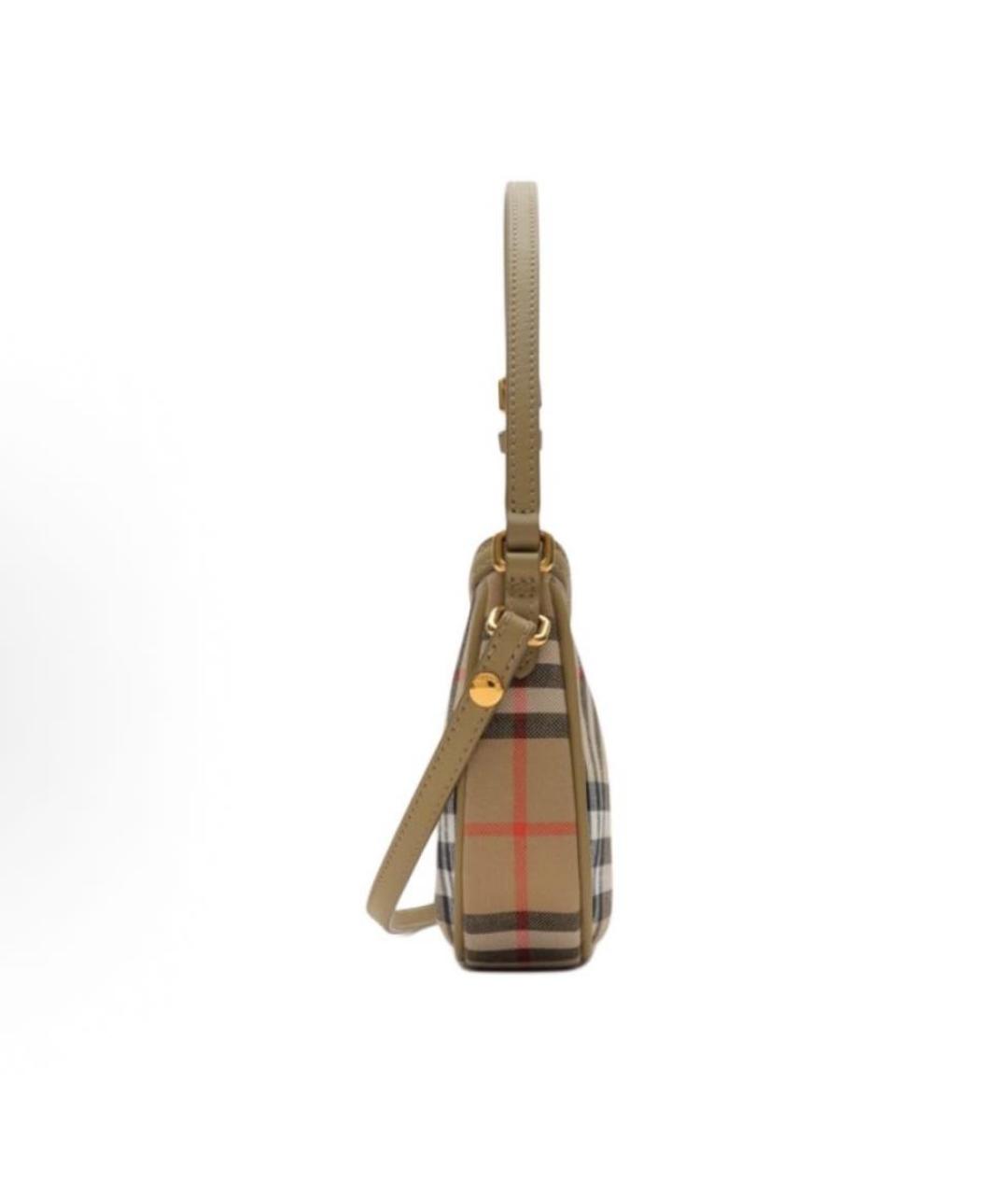 BURBERRY Бежевая тканевая сумка через плечо, фото 2