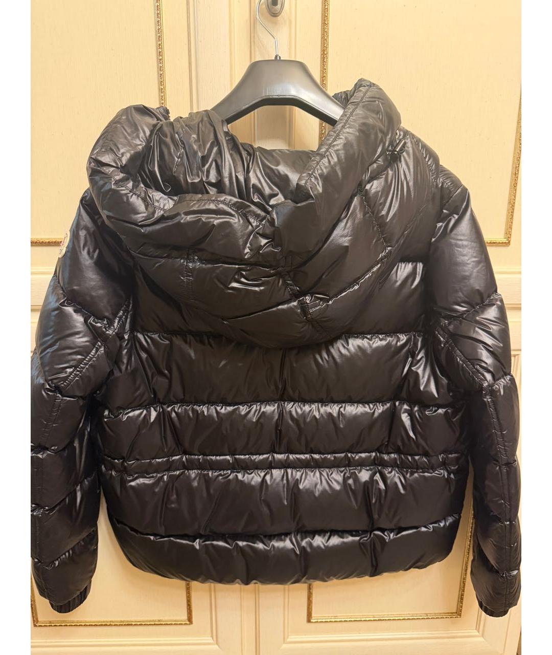 MONCLER Черный полиэстеровый пуховик, фото 2