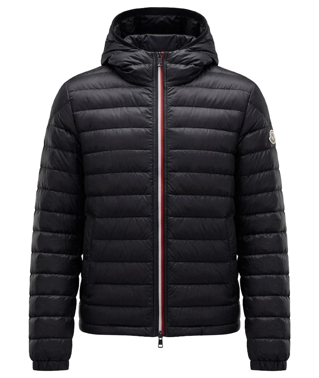 MONCLER Темно-синий нейлоновый пуховик, фото 1
