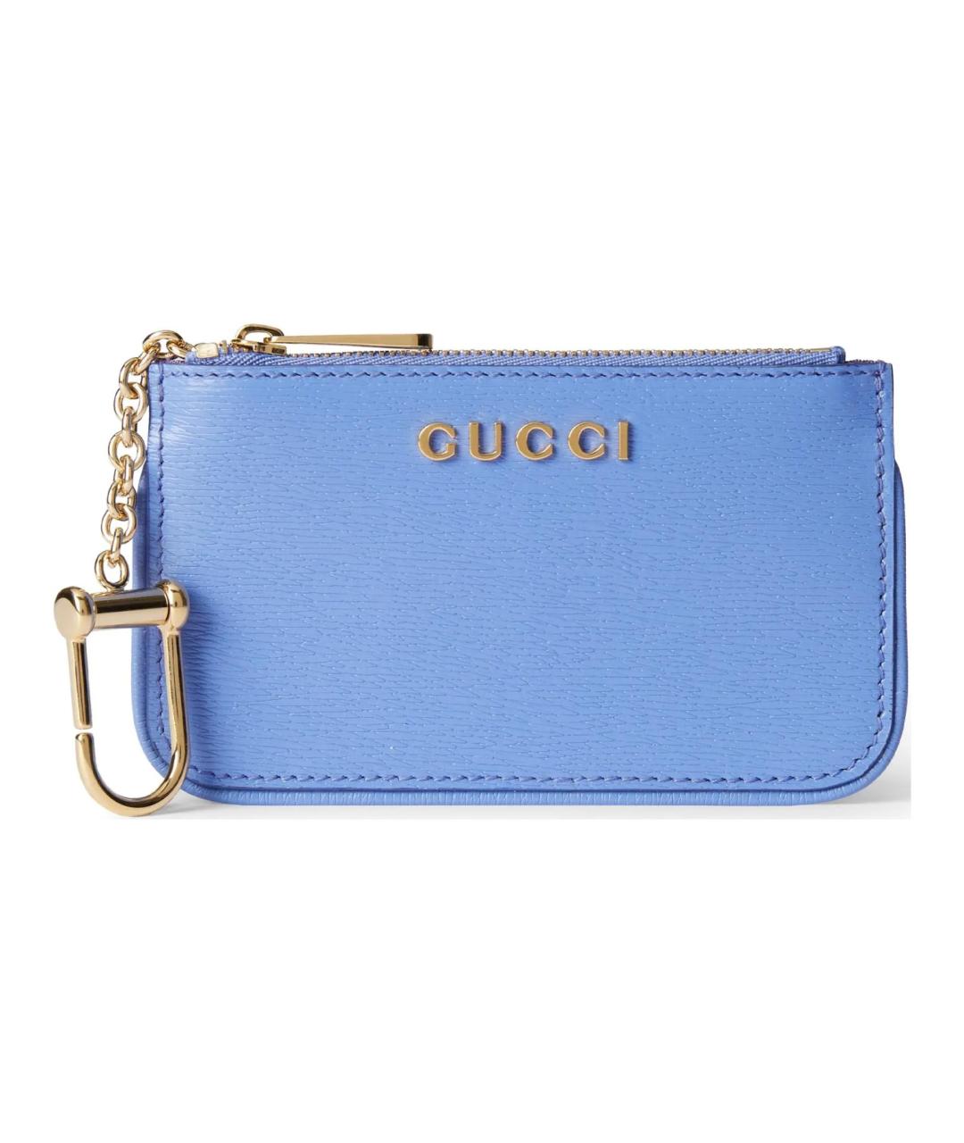 GUCCI Голубой кожаный кошелек, фото 6
