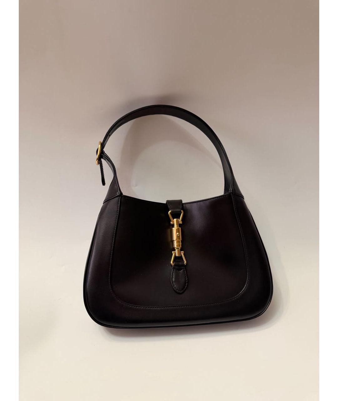 GUCCI Черная кожаная сумка с короткими ручками, фото 2