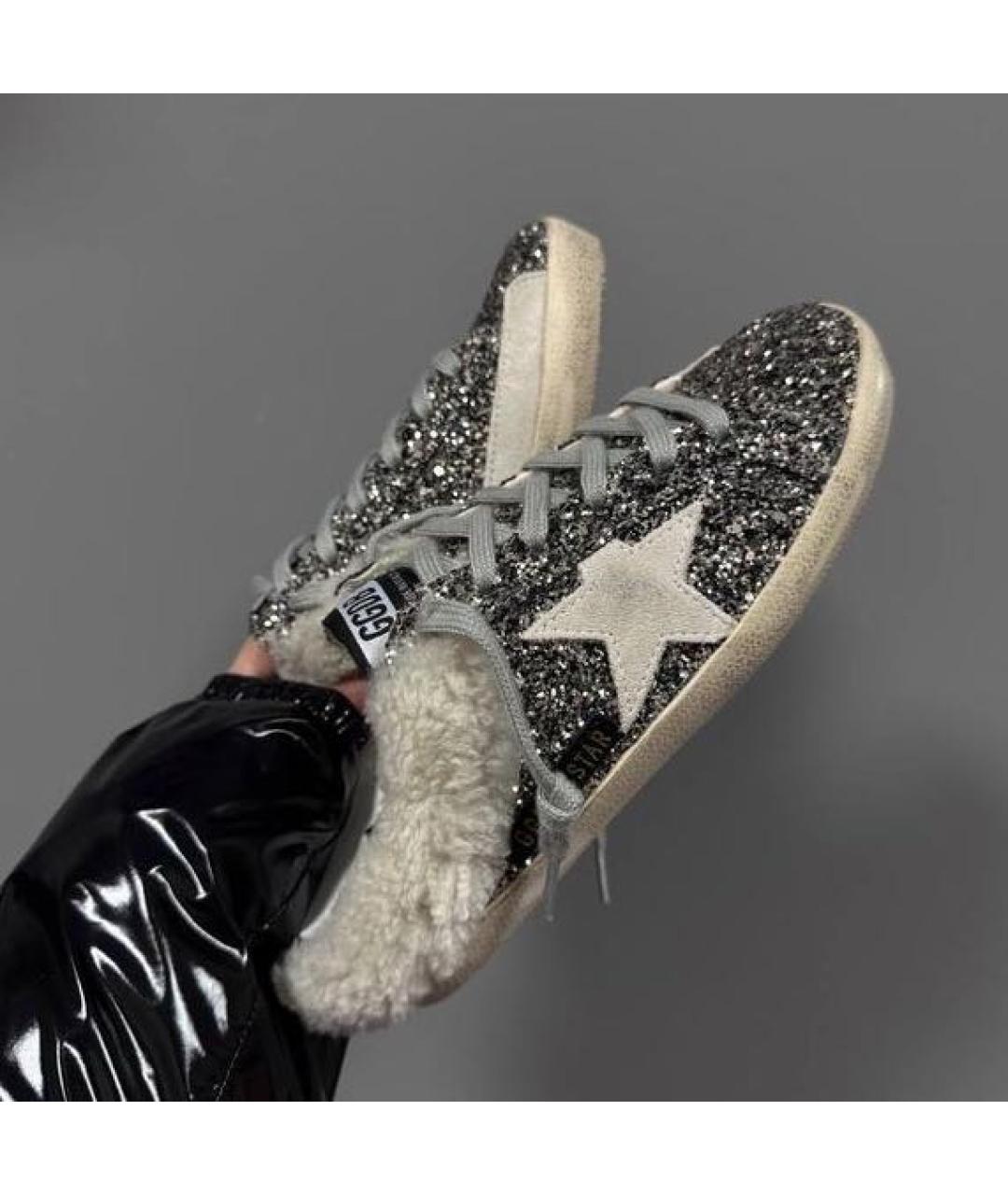 GOLDEN GOOSE Серебряные кеды, фото 4