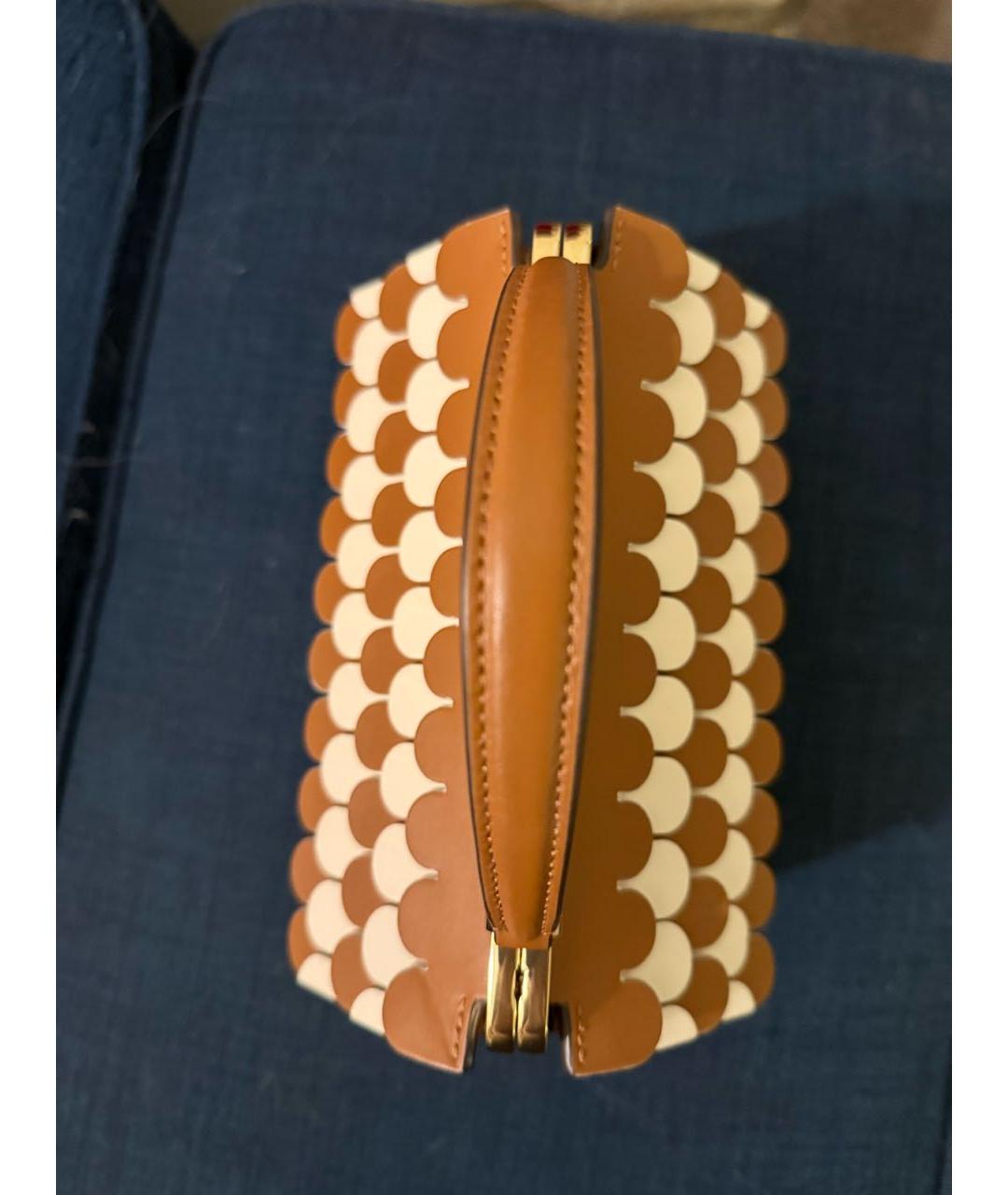 KATE SPADE Коричневая кожаная сумка с короткими ручками, фото 7