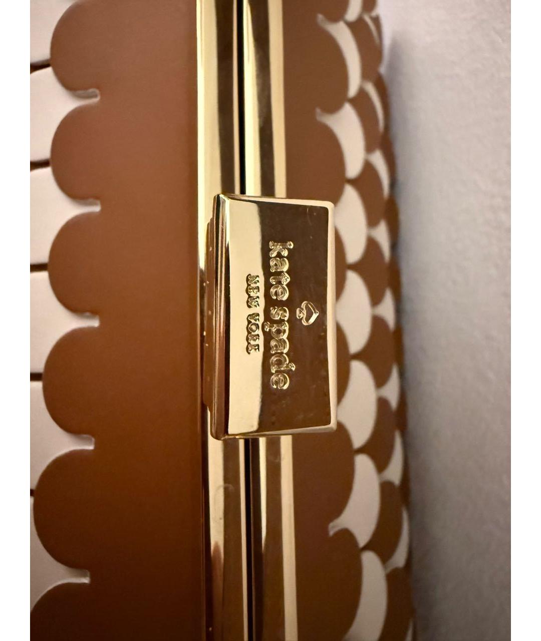 KATE SPADE Коричневая кожаная сумка с короткими ручками, фото 6