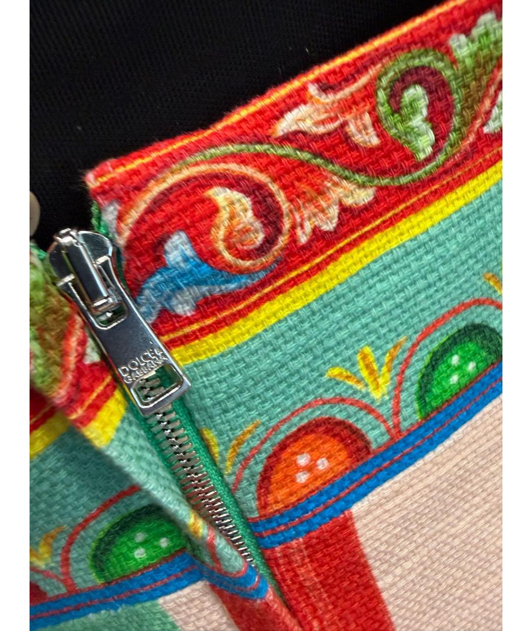 DOLCE&GABBANA Мульти хлопковое повседневное платье, фото 7