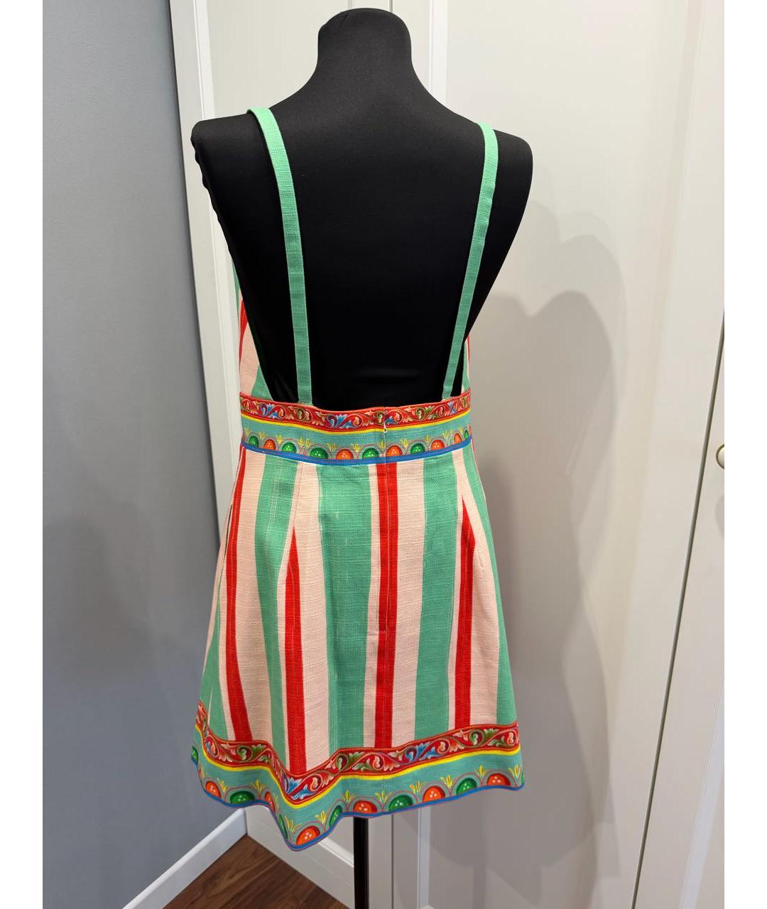 DOLCE&GABBANA Мульти хлопковое повседневное платье, фото 6