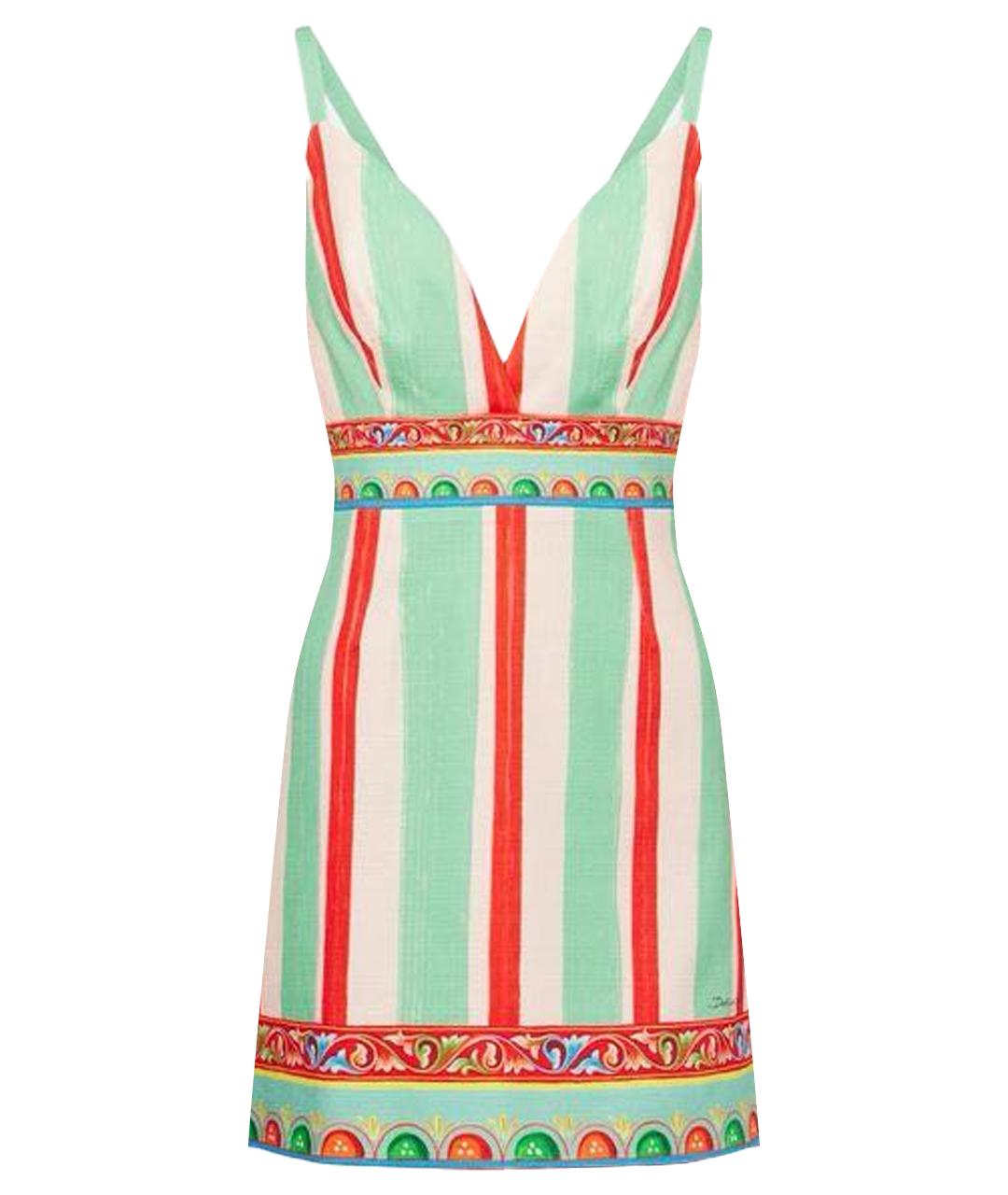 DOLCE&GABBANA Мульти хлопковое повседневное платье, фото 1