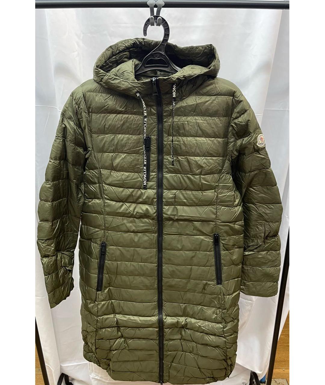 MONCLER Хаки нейлоновый пуховик, фото 6