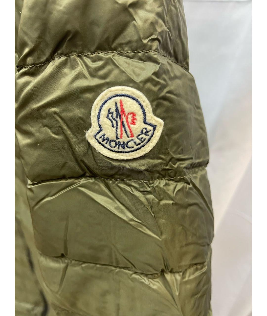 MONCLER Хаки нейлоновый пуховик, фото 3