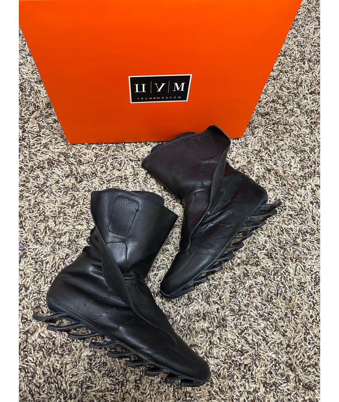 RICK OWENS Черные высокие ботинки, фото 6