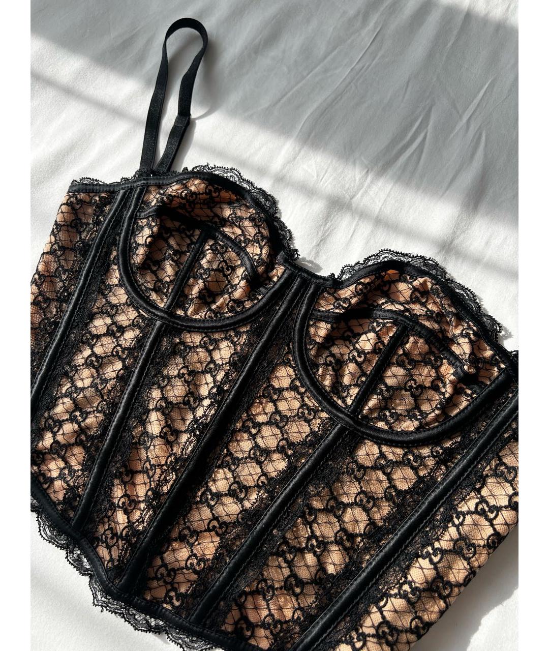 GUCCI Черный полиэстеровый корсет, фото 2