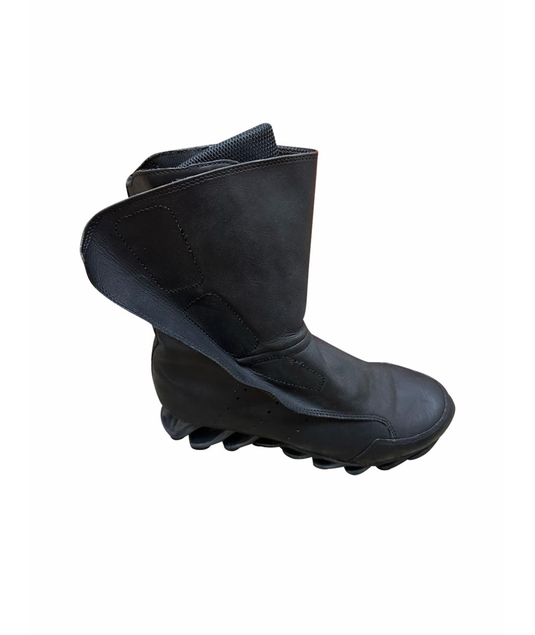 RICK OWENS Черные высокие ботинки, фото 1
