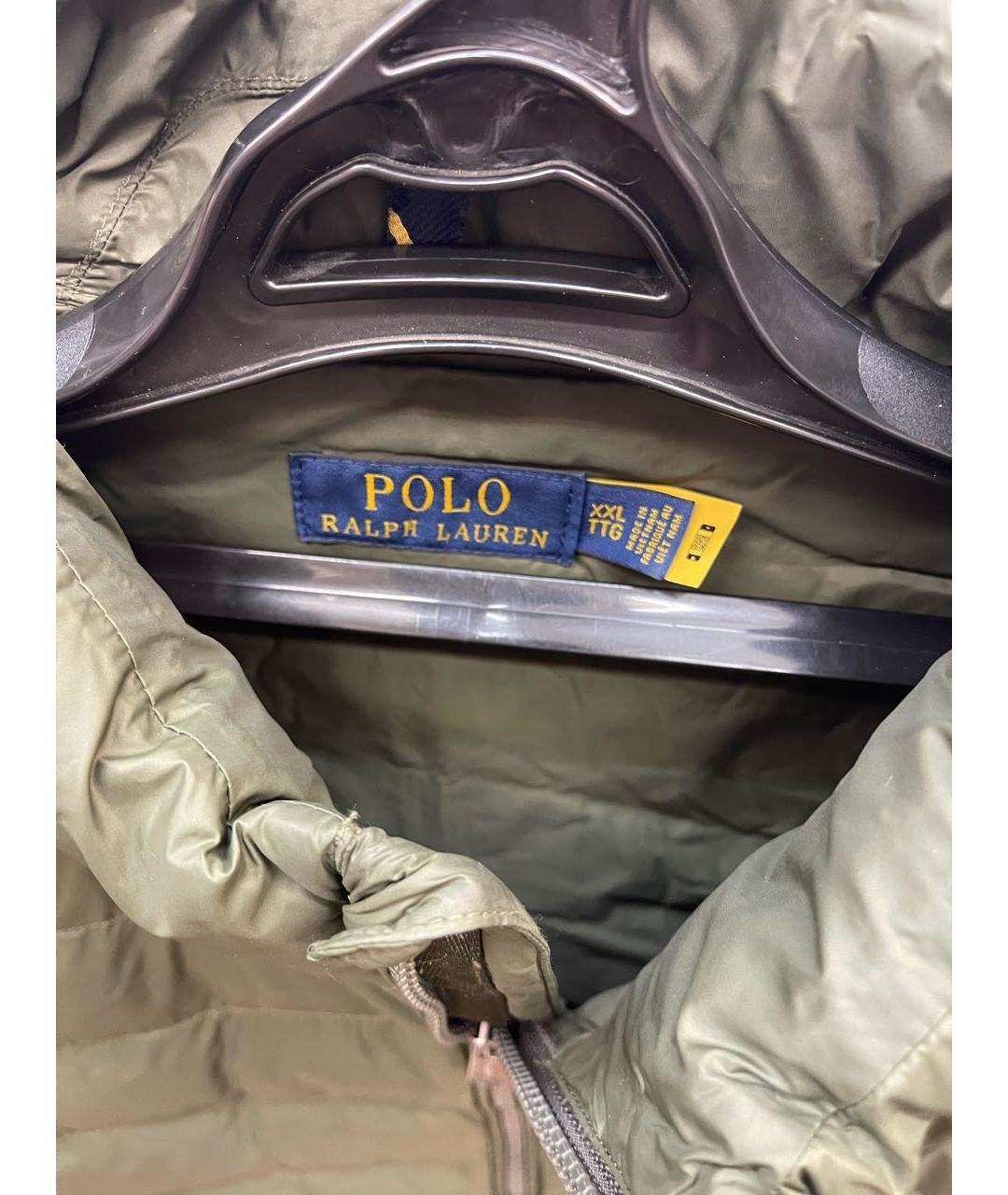 POLO RALPH LAUREN Хаки нейлоновый пуховик, фото 3