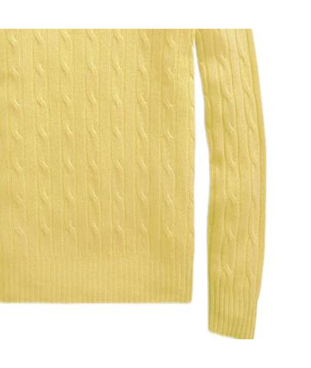 POLO RALPH LAUREN Желтый кашемировый джемпер / свитер, фото 5