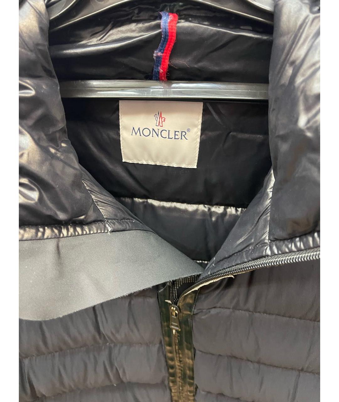 MONCLER Черный нейлоновый пуховик, фото 3