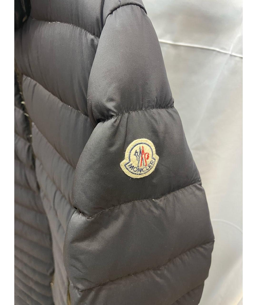 MONCLER Черный нейлоновый пуховик, фото 6