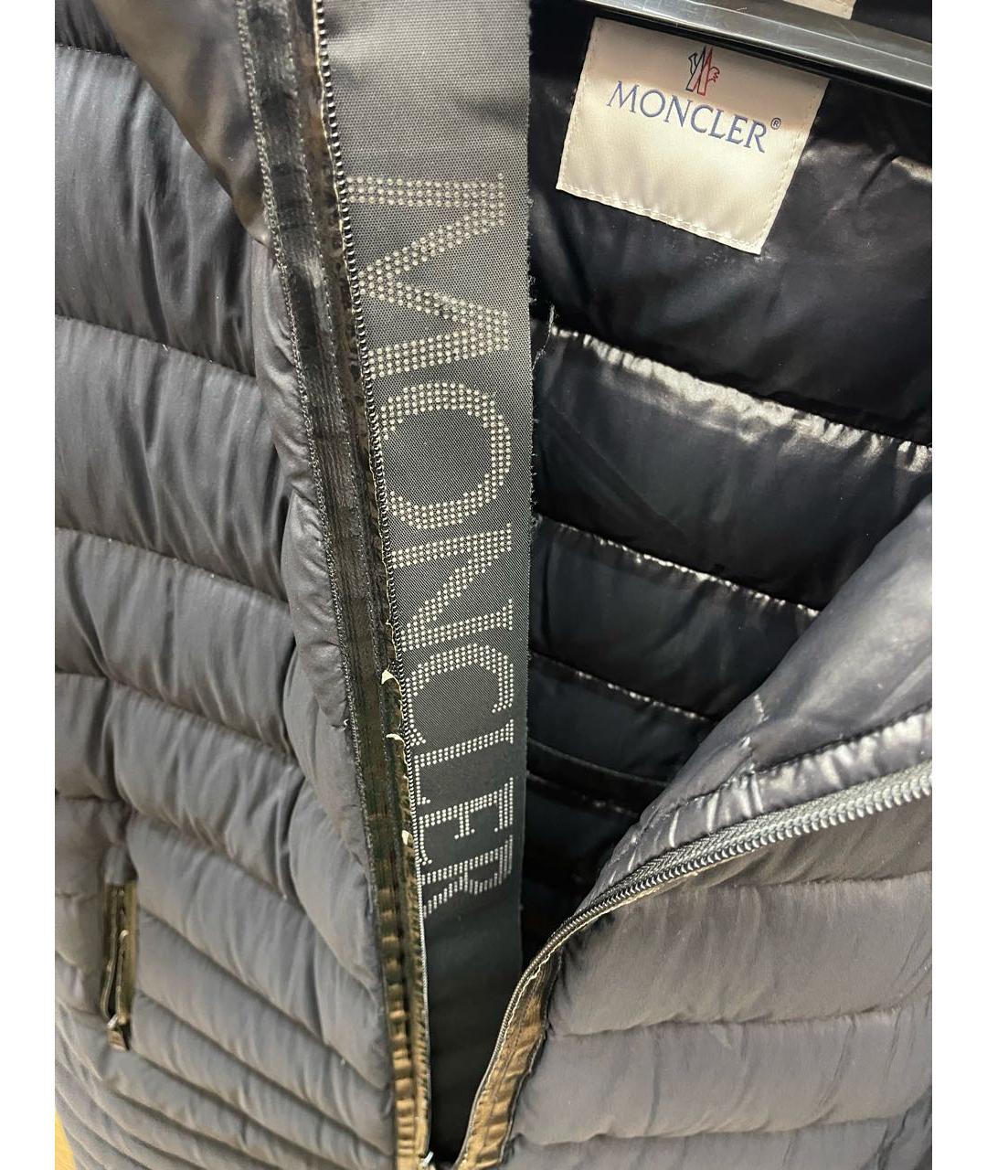 MONCLER Черный нейлоновый пуховик, фото 4