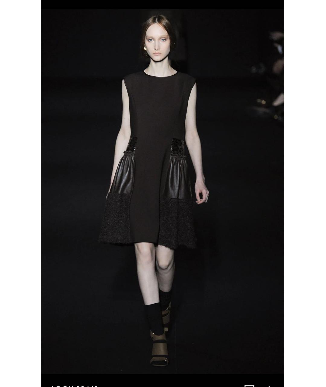 ALBERTA FERRETTI Хаки кожаная юбка миди, фото 5