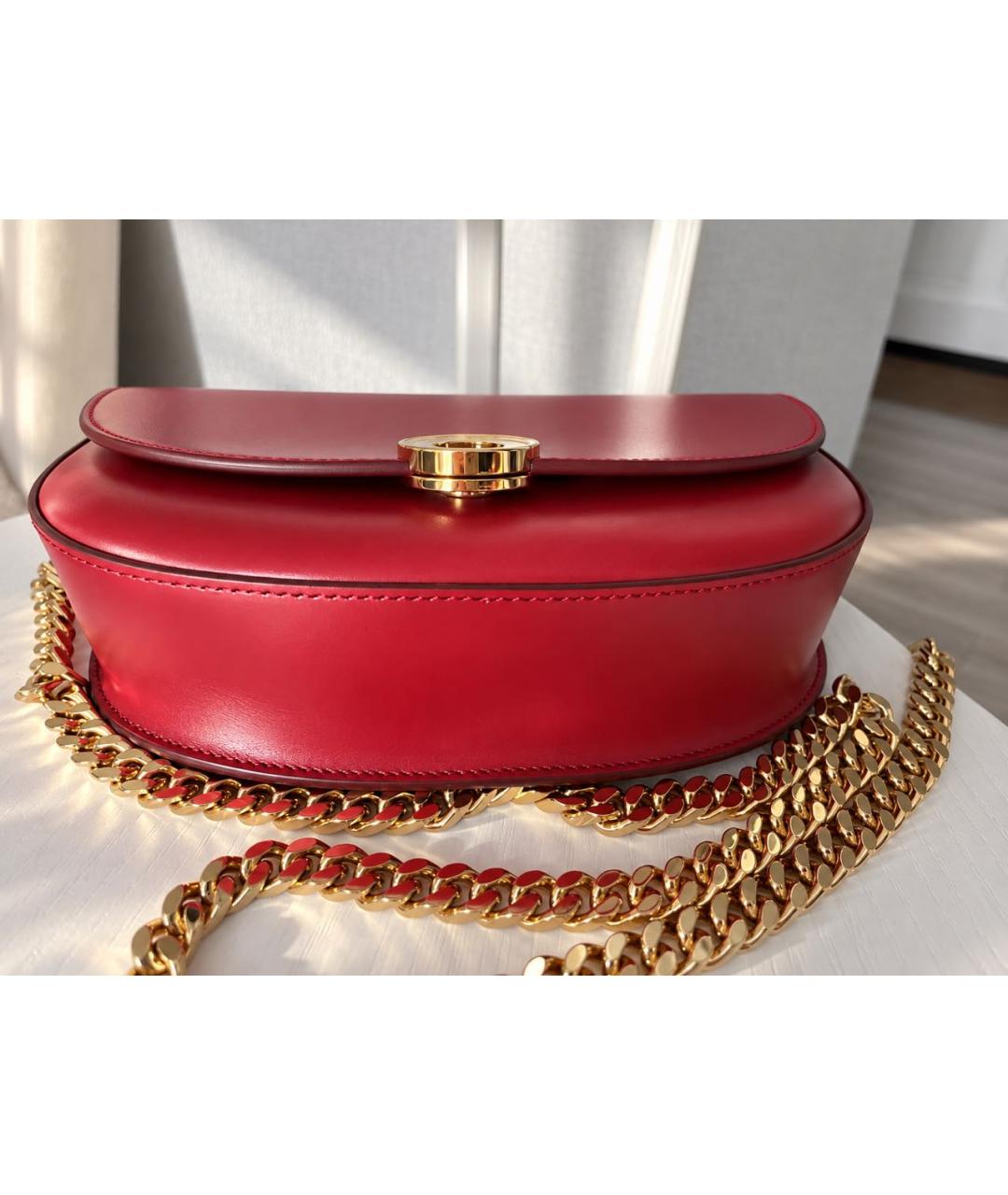 BURBERRY Бордовая кожаная сумка через плечо, фото 3