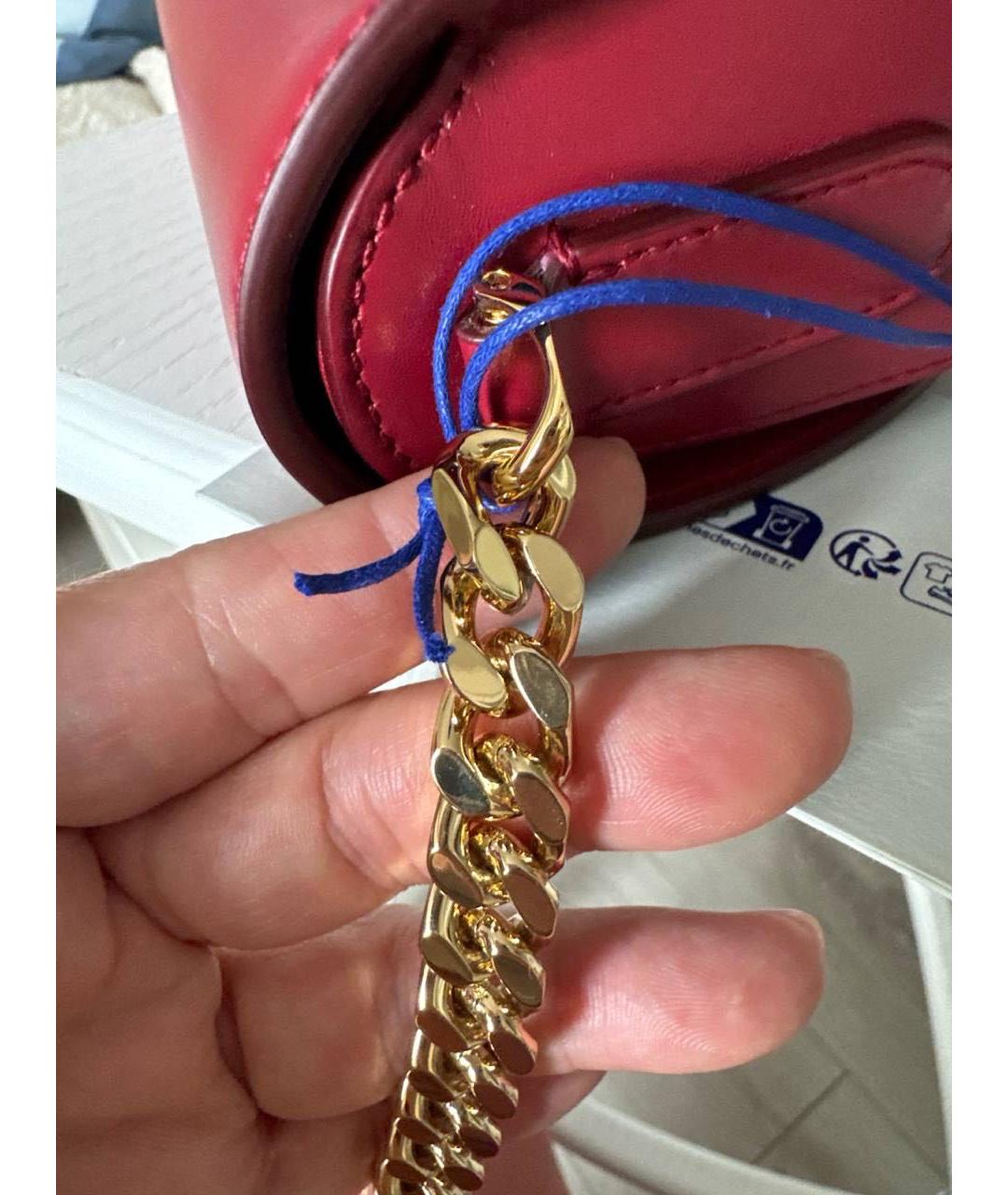 BURBERRY Бордовая кожаная сумка через плечо, фото 4