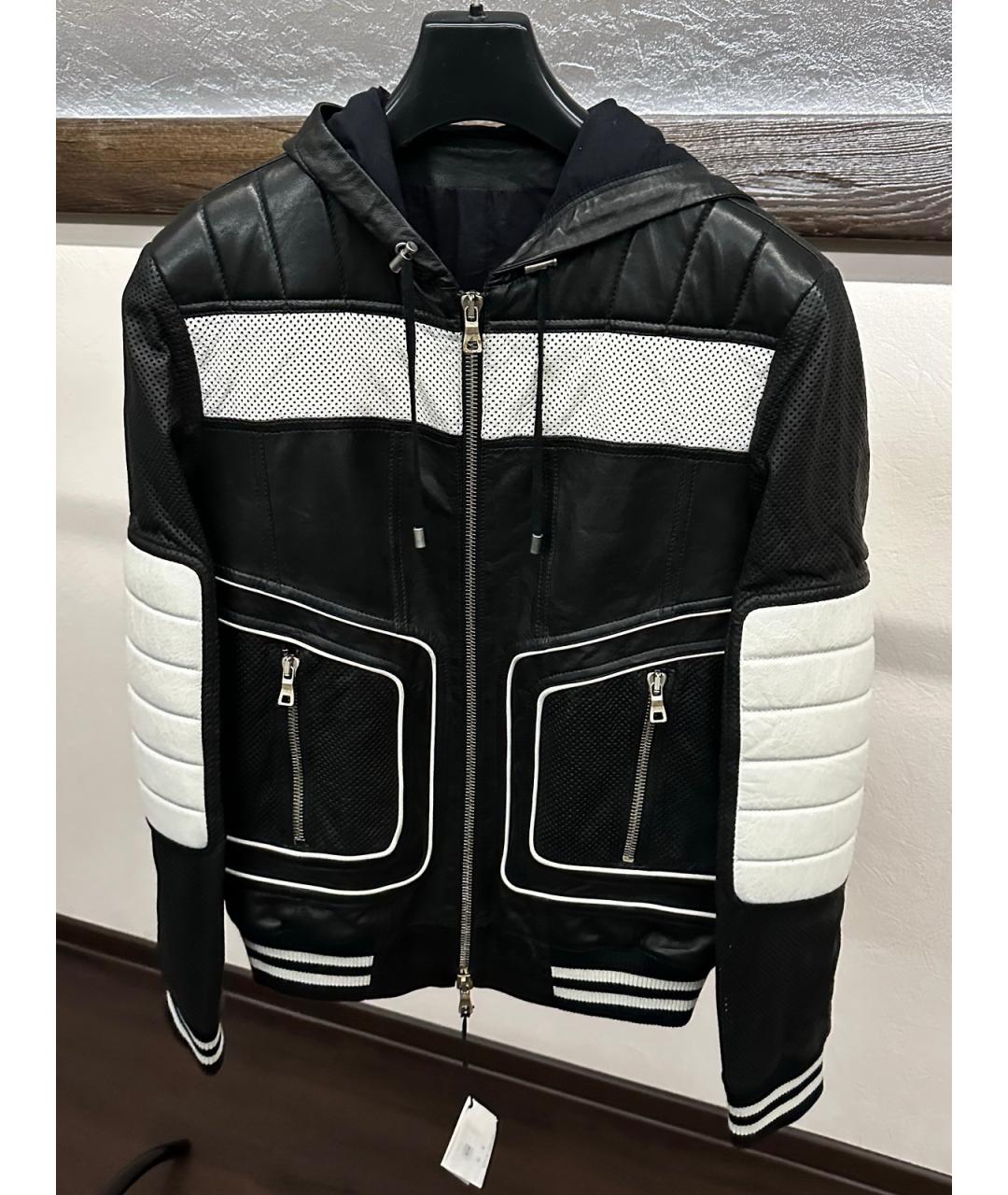 BALMAIN Черная кожаная куртка, фото 10