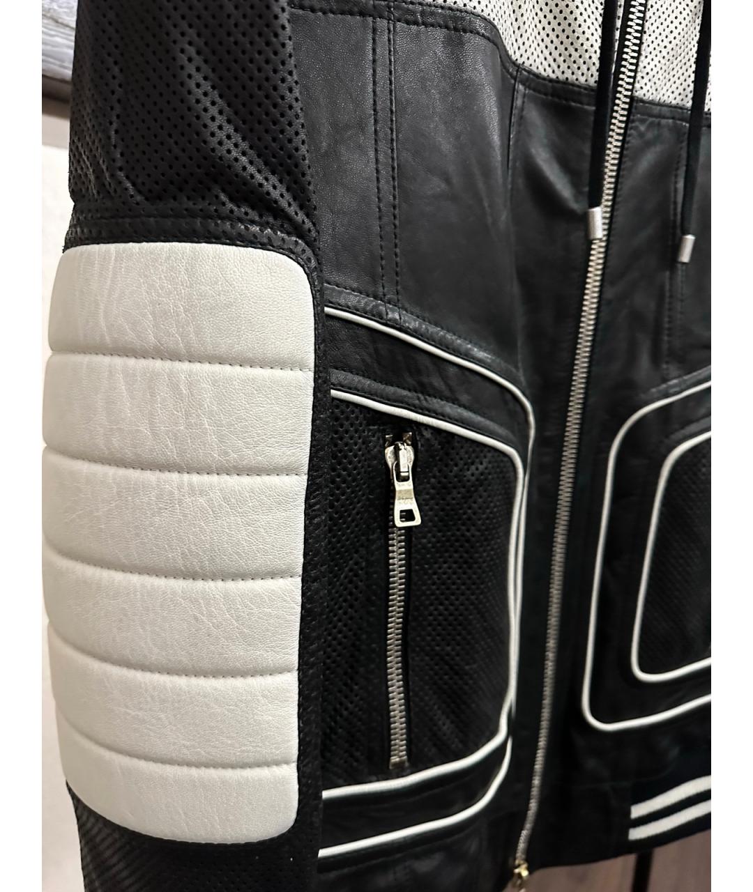 BALMAIN Черная кожаная куртка, фото 4