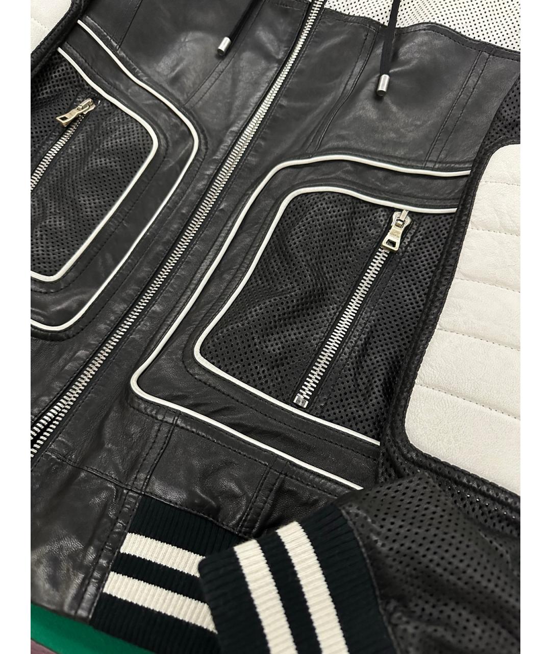 BALMAIN Черная кожаная куртка, фото 6