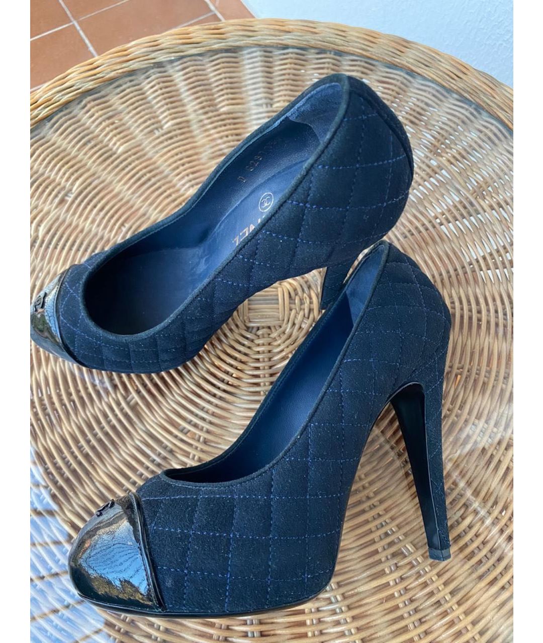 CHANEL PRE-OWNED Темно-синие туфли, фото 3
