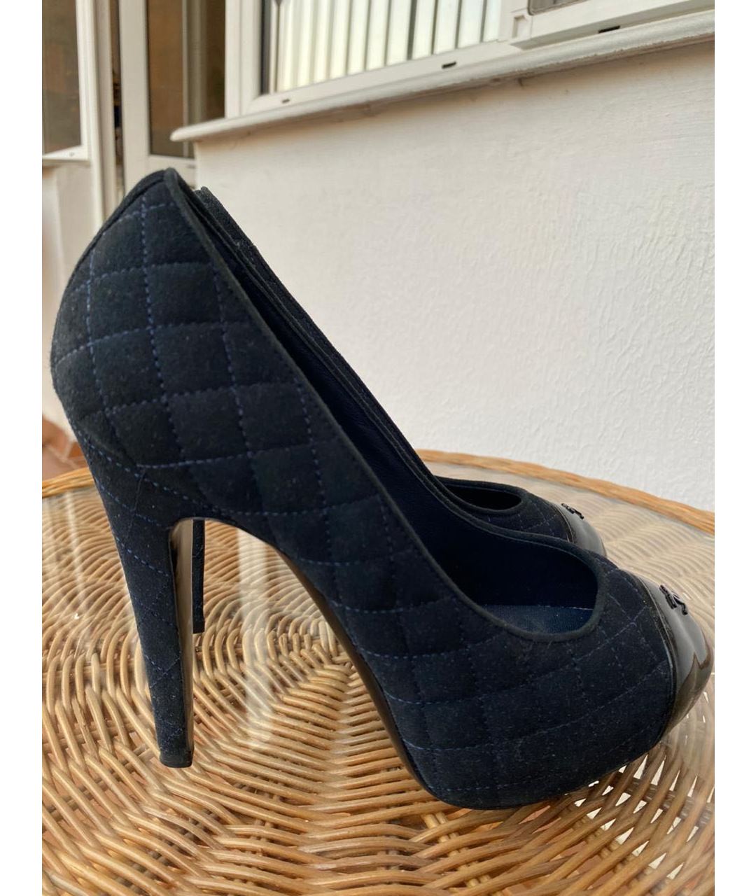 CHANEL PRE-OWNED Темно-синие туфли, фото 5