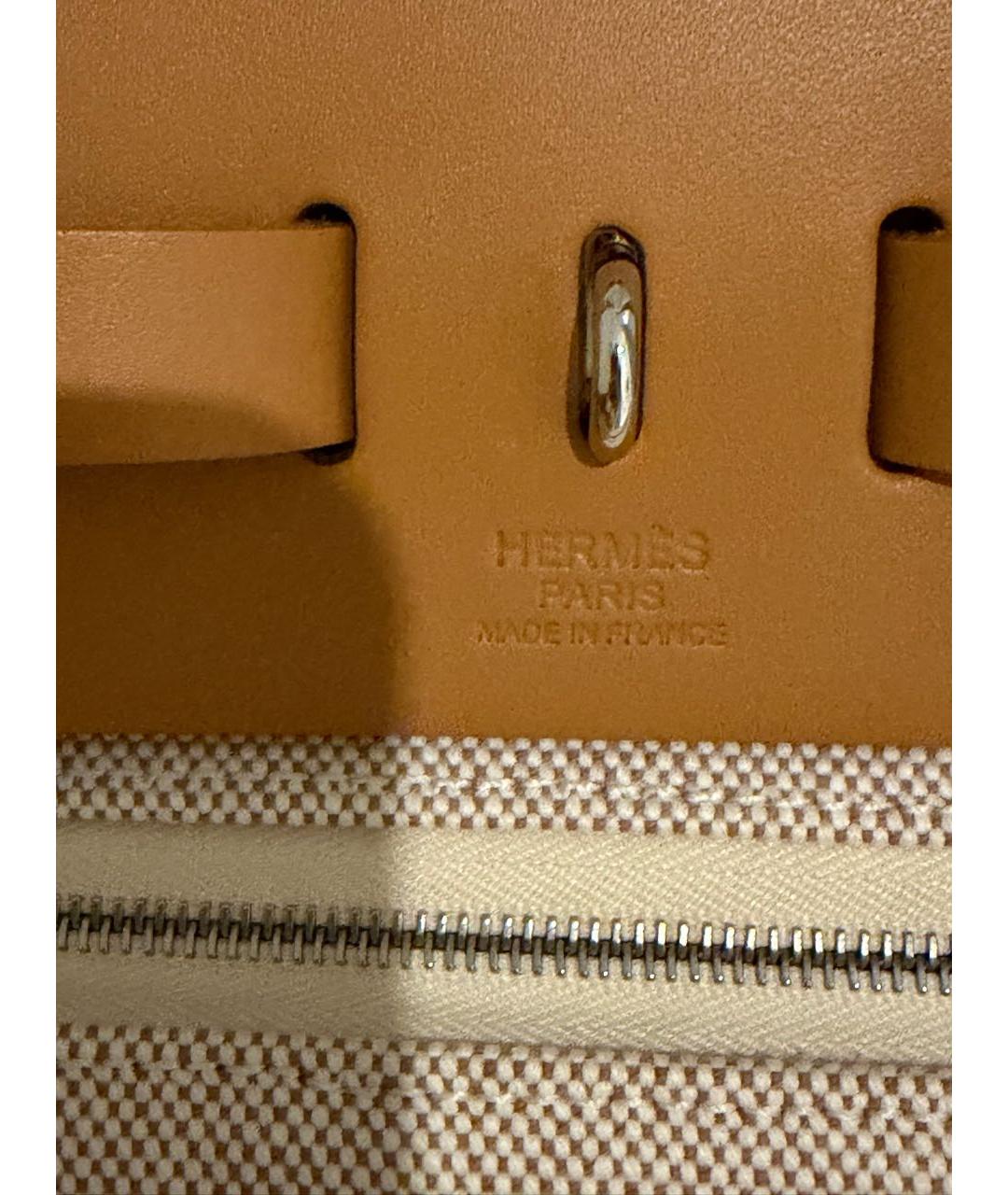 HERMES Бежевая кожаная сумка через плечо, фото 8