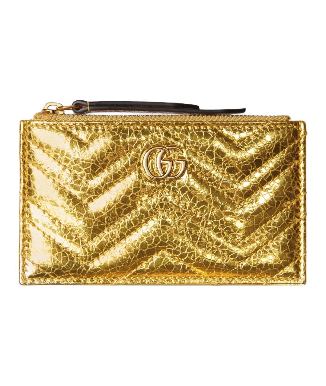 GUCCI Золотой кожаный кошелек, фото 2