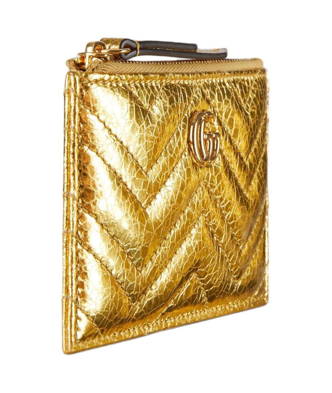 GUCCI Золотой кожаный кошелек, фото 3