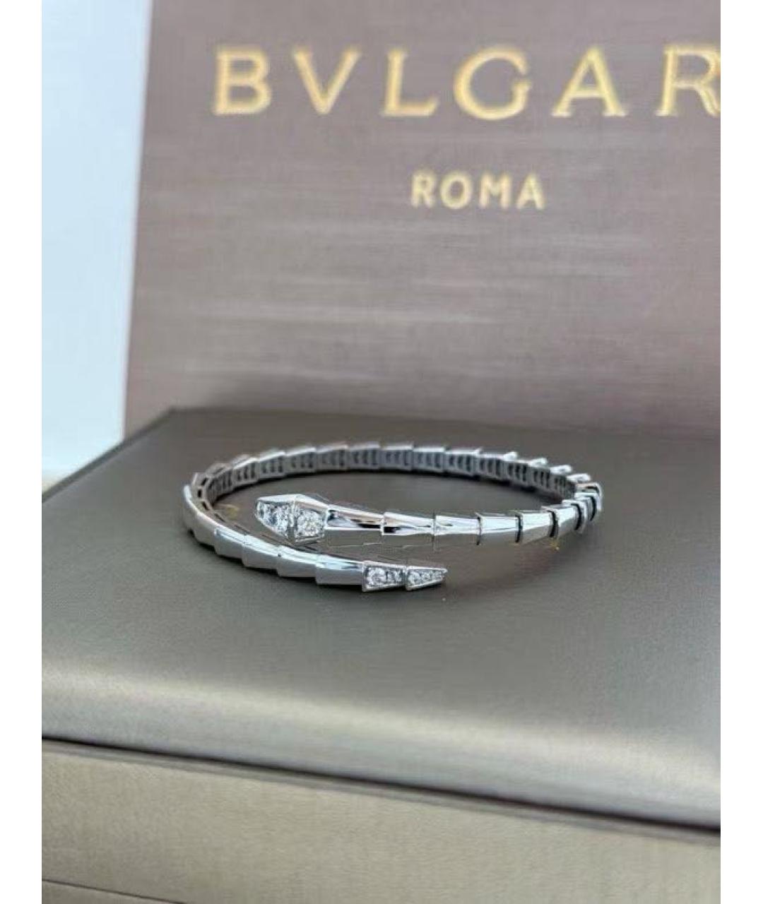 BVLGARI Серебряный браслет из белого золота, фото 5