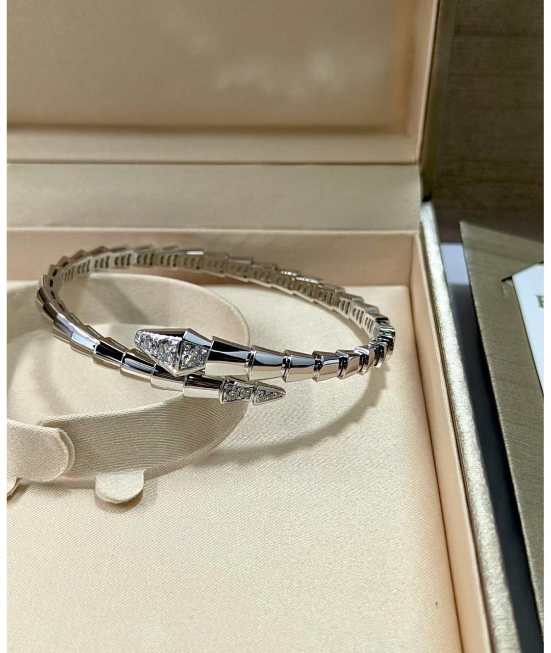 BVLGARI Серебряный браслет из белого золота, фото 4