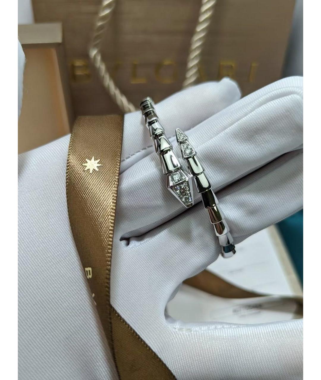 BVLGARI Серебряный браслет из белого золота, фото 3